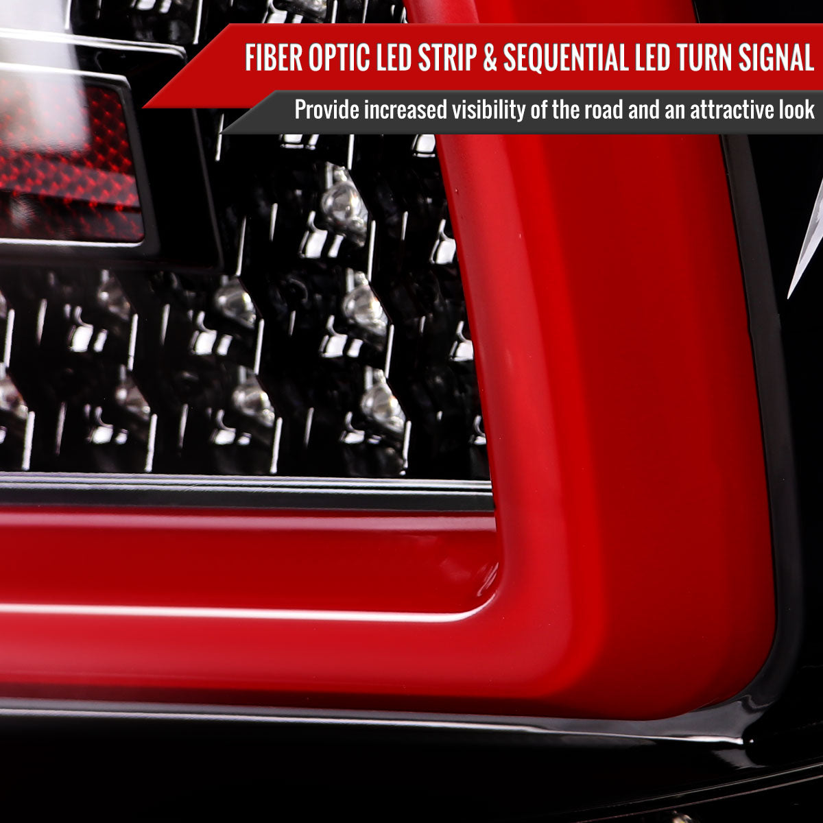 2008-2014 Subaru Impreza WRX/STI LED Sequential Turn Signal Tail Lights(Jet Black Housing/Clear Lens)