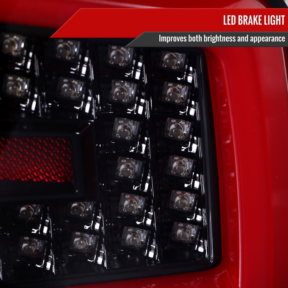 2008-2014 Subaru Impreza WRX/STI LED Sequential Turn Signal Tail Lights(Jet Black Housing/Clear Lens)