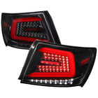 2008-2014 Subaru Impreza WRX/STI LED Sequential Turn Signal Tail Lights(Jet Black Housing/Clear Lens)