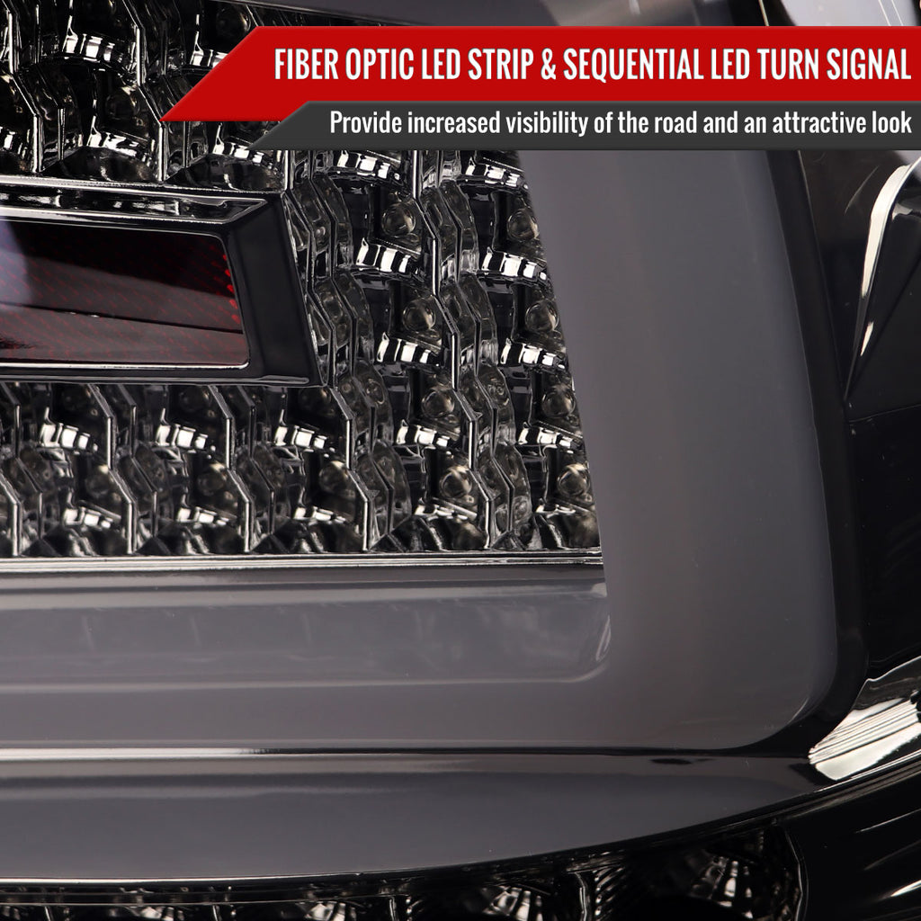 2008-2014 Subaru Impreza WRX/STI LED Sequential Turn Signal Tail Lights(Chrome Housing/Smoke Lens)