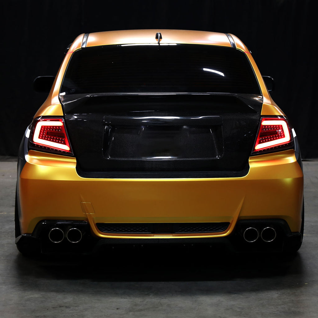 2008-2014 Subaru Impreza WRX/STI LED Sequential Turn Signal Tail Lights(Matte Black Housing/Clear Lens)