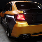 2008-2014 Subaru Impreza WRX/STI LED Sequential Turn Signal Tail Lights(Matte Black Housing/Clear Lens)
