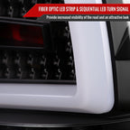 2008-2014 Subaru Impreza WRX/STI LED Sequential Turn Signal Tail Lights(Matte Black Housing/Clear Lens)