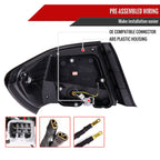 2008-2014 Subaru Impreza WRX/STI LED Sequential Turn Signal Tail Lights(Matte Black Housing/Clear Lens)