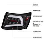 2008-2014 Subaru Impreza WRX/STI LED Sequential Turn Signal Tail Lights(Matte Black Housing/Clear Lens)