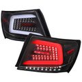 2008-2014 Subaru Impreza WRX/STI LED Sequential Turn Signal Tail Lights(Matte Black Housing/Clear Lens)