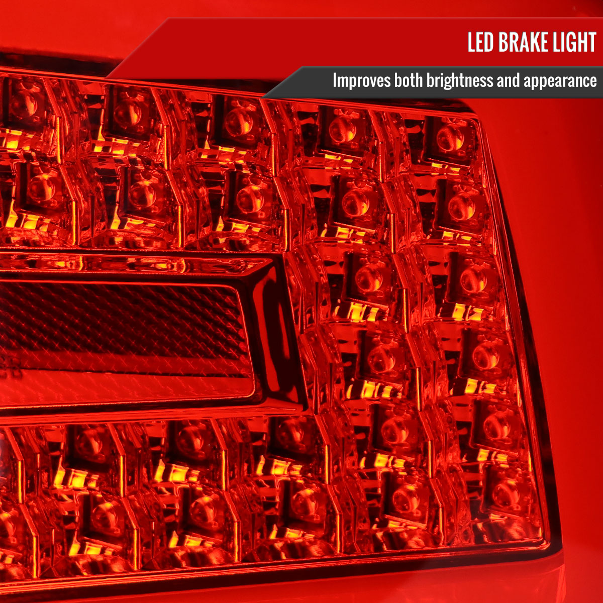 2008-2014 Subaru Impreza WRX/STI LED Sequential Turn Signal Tail Lights(Chrome Housing/Red Lens)