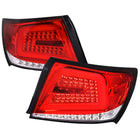 2008-2014 Subaru Impreza WRX/STI LED Sequential Turn Signal Tail Lights(Chrome Housing/Red Lens)