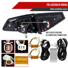 2008-2014 Subaru Impreza WRX Hatchback LED Sequential Tube Tail Lights(Glossy Black Housing/Clear Lens)