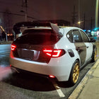 2008-2014 Subaru Impreza WRX Hatchback LED White Sequential Tube Tail Lights(Glossy Black Housing/Dark Smoke Lens)