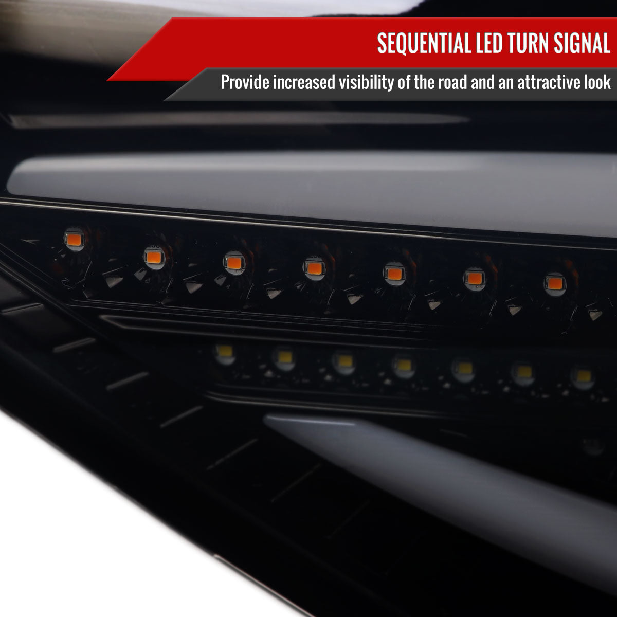 2008-2014 Subaru Impreza WRX Hatchback LED White Sequential Tube Tail Lights(Glossy Black Housing/Dark Smoke Lens)