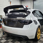 2008-2014 Subaru Impreza WRX Hatchback LED White Sequential Tube Tail Lights(Glossy Black Housing/Dark Smoke Lens)