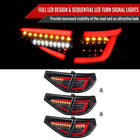 2008-2014 Subaru Impreza WRX Hatchback LED Sequential Tube Tail Lights(Glossy Black Housing/Clear Lens)