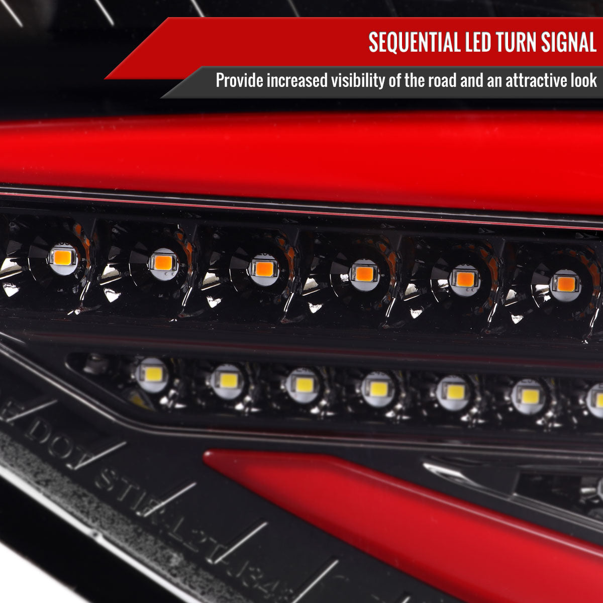 2008-2014 Subaru Impreza WRX Hatchback LED Sequential Tube Tail Lights(Glossy Black Housing/Clear Lens)