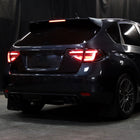 2008-2014 Subaru Impreza WRX Hatchback LED White Sequential Tube Tail Lights(Matte Black Housing/Clear Lens)