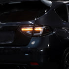 2008-2014 Subaru Impreza WRX Hatchback LED White Sequential Tube Tail Lights(Matte Black Housing/Clear Lens)