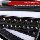 2008-2014 Subaru Impreza WRX Hatchback LED White Sequential Tube Tail Lights(Matte Black Housing/Clear Lens)