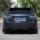 2008-2014 Subaru Impreza WRX Hatchback LED White Sequential Tube Tail Lights(Matte Black Housing/Clear Lens)