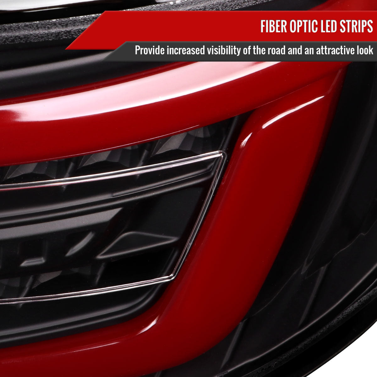 2008-2014 Subaru Impreza WRX Hatchback LED Red Sequential Tube Tail Lights(Matte Black Housing/Clear Lens)