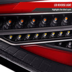 2008-2014 Subaru Impreza WRX Hatchback LED Red Sequential Tube Tail Lights(Matte Black Housing/Clear Lens)