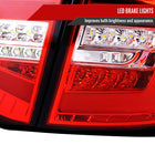 2008-2014 Subaru Impreza WRX Hatchback LED Sequential Tube Tail Lights(Chrome Housing/Red Lens)
