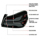 2015-2021 Subaru WRX STi Tail Light w/ Sequential Turn Signal LED Strip and LED Side Marker Brake Reverse (Black Housing / Smoked Lens)