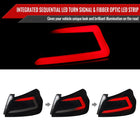 2015-2021 Subaru WRX Sequential White Bar LED Tail Lights (Glossy Black Housing/Smoke Lens)