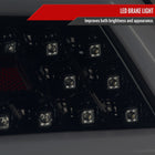 2015-2021 Subaru WRX Sequential White Bar LED Tail Lights (Glossy Black Housing/Smoke Lens)