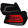 2015-2021 Subaru WRX Sequential White Bar LED Tail Lights (Glossy Black Housing/Smoke Lens)