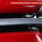 2015-2021 Subaru WRX STi Tail Light w/ Sequential Turn Signal LED Strip and LED Side Marker Brake Reverse (Black Housing / Clear Lens)