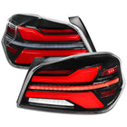 2015-2021 Subaru WRX STi Tail Light w/ Sequential Turn Signal LED Strip and LED Side Marker Brake Reverse (Black Housing / Clear Lens)