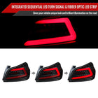 2015-2021 Subaru WRX Sequential Red Bar LED Tail Lights (Jet Black Housing/Clear Lens)