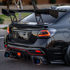2015-2021 Subaru WRX Sequential Red Bar LED Tail Lights (Jet Black Housing/Clear Lens)