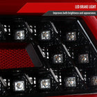 2015-2021 Subaru WRX Sequential Red Bar LED Tail Lights (Jet Black Housing/Clear Lens)