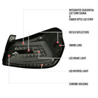 2015-2021 Subaru WRX Sequential White Bar LED Tail Lights (Chrome Housing/Smoke Lens)
