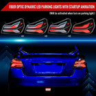 2015-2021 Subaru WRX STi Tail Light w/ Sequential LED Turn SignaL and LED Side Marker Brake Reverse (Matte Black Housing / Clear Lens)