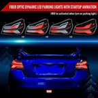 2015-2021 Subaru WRS STi Tail Light w/ Sequential LED Turn SignaL and LED Side Marker Brake Reverse (Matte Black Housing / Clear Lens)