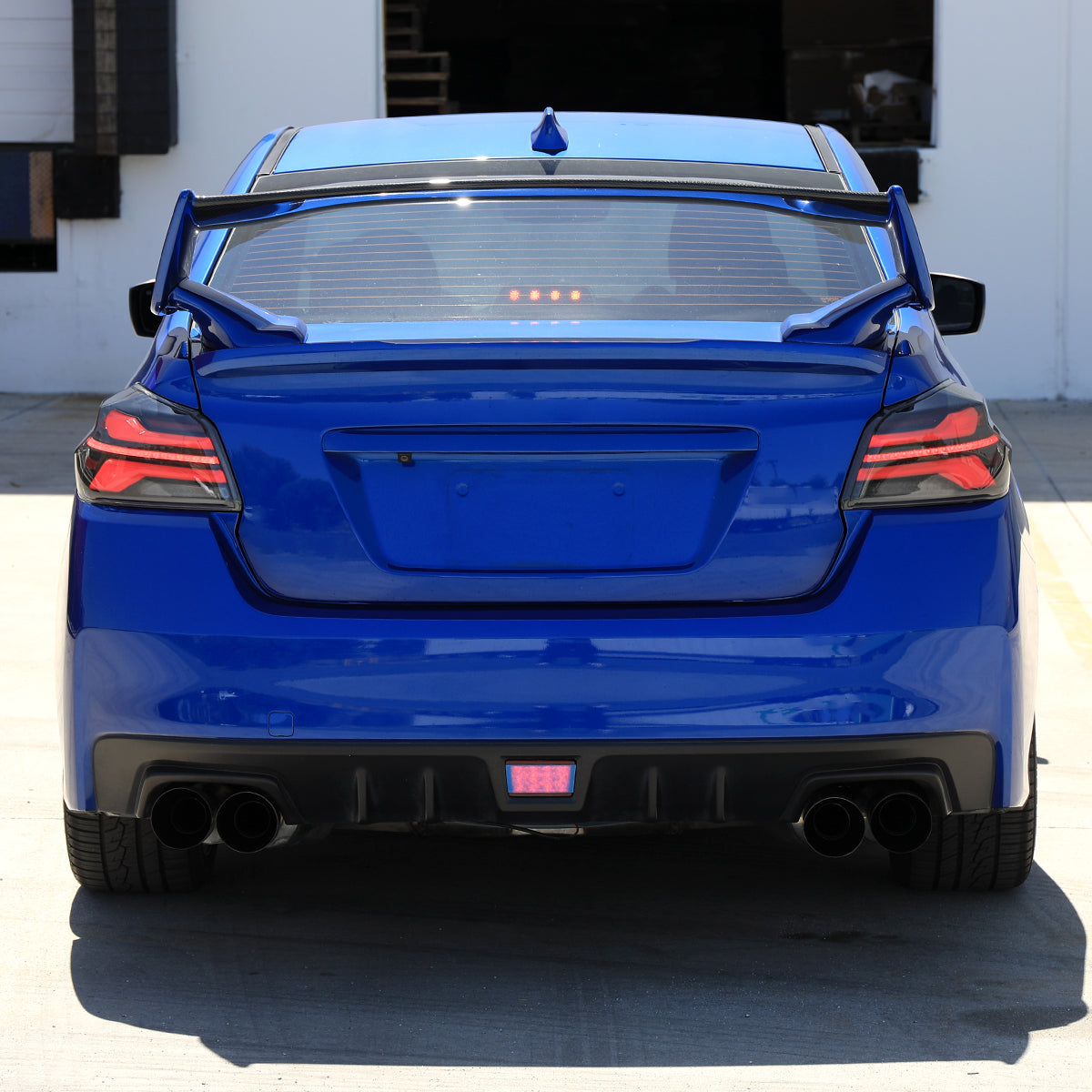 2015-2021 Subaru WRS STi Tail Light w/ Sequential LED Turn SignaL and LED Side Marker Brake Reverse (Matte Black Housing / Clear Lens)