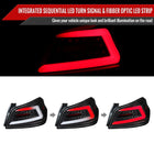 2015-2021 Subaru WRX Sequential White Bar LED Tail Lights (Matte Black Housing/Clear Lens)