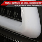 2015-2021 Subaru WRX Sequential White Bar LED Tail Lights (Matte Black Housing/Clear Lens)