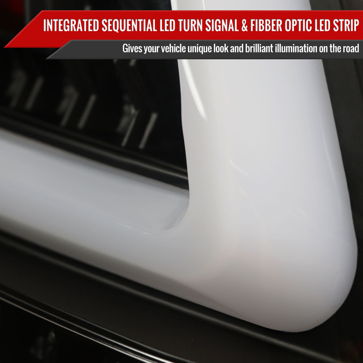 2015-2021 Subaru WRX Sequential White Bar LED Tail Lights (Matte Black Housing/Clear Lens)