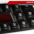 2015-2021 Subaru WRX Sequential White Bar LED Tail Lights (Matte Black Housing/Clear Lens)