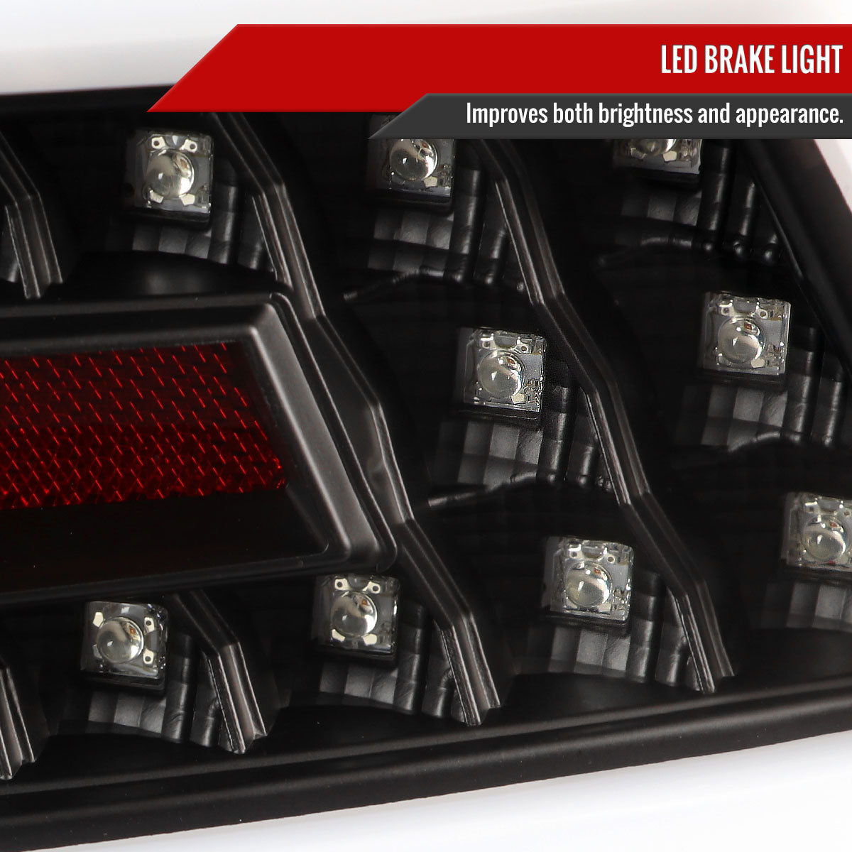 2015-2021 Subaru WRX Sequential White Bar LED Tail Lights (Matte Black Housing/Clear Lens)