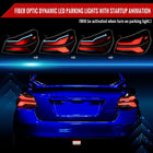 2015-2021 Subaru WRX STi Tail Light w/ Sequential Turn Signal LED Strip and LED Side Marker Brake Reverse (Matte Black Housing / Smoked Lens)