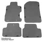 2006-2010 Honda Civic Coupe Black Front & Rear Carpet Floor Mats w/ Red Stitching - 4PC