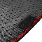 2006-2010 Honda Civic Coupe Black Front & Rear Carpet Floor Mats w/ Red Stitching - 4PC