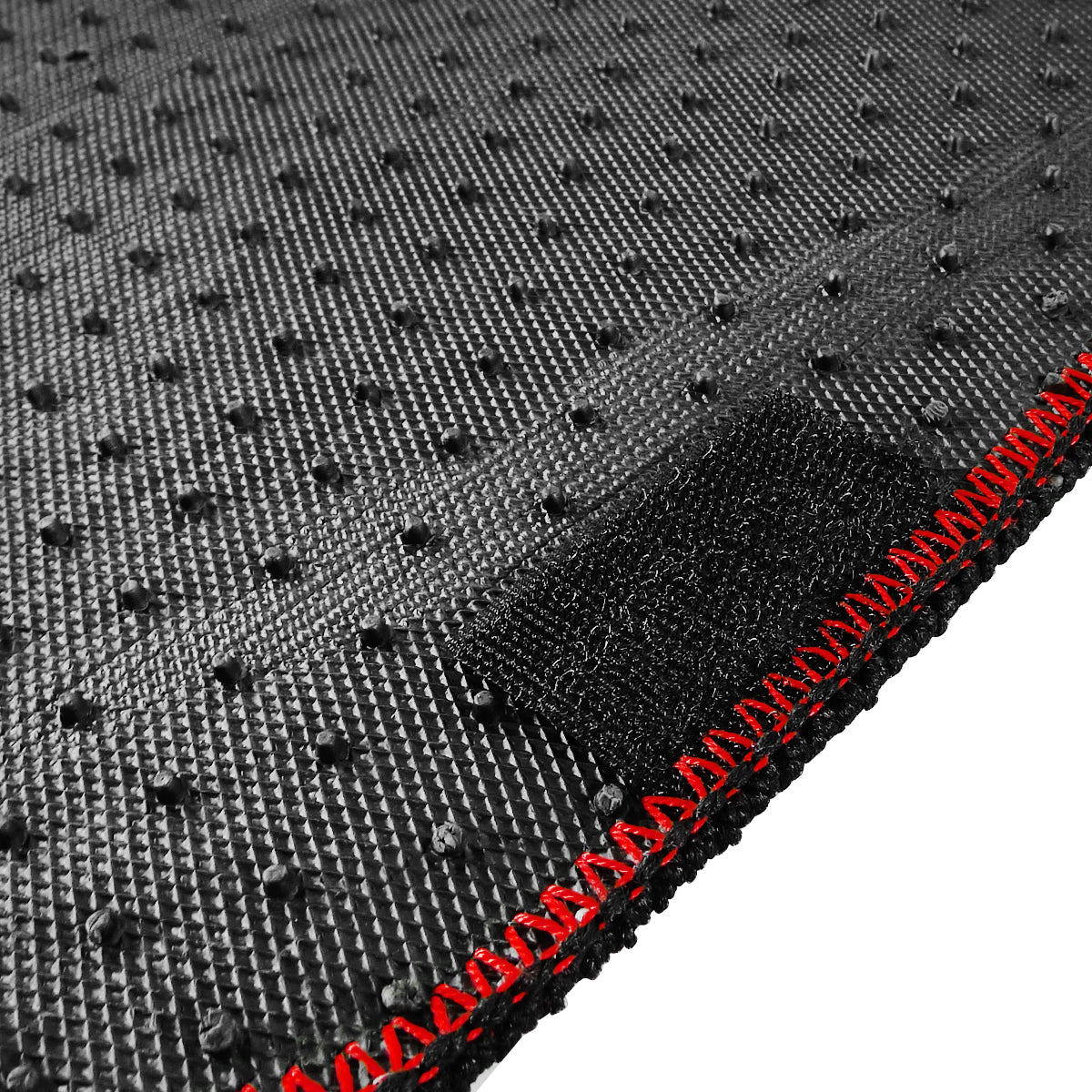 2006-2010 Honda Civic Coupe Black Front & Rear Carpet Floor Mats w/ Red Stitching - 4PC