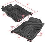 2016-2021 Honda Civic Matte Black Injection TPE Front & Rear Floor Mats - 5PC
