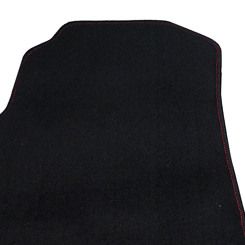 1994-2001 Acura Integra Coupe Black Front & Rear Carpet Floor Mats w/ Red Stitching - 4PC