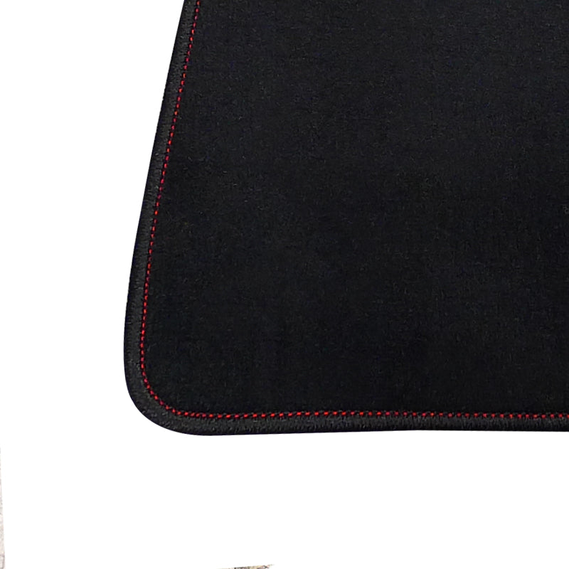 1994-2001 Acura Integra Coupe Black Front & Rear Carpet Floor Mats w/ Red Stitching - 4PC